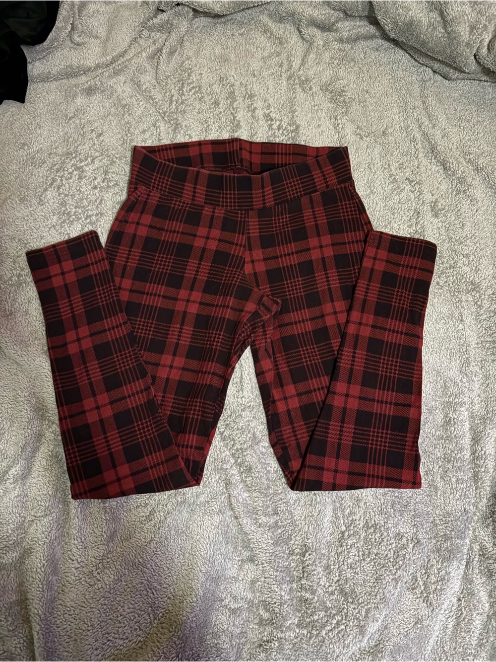 Torrid Red and Black Plaid Leggings